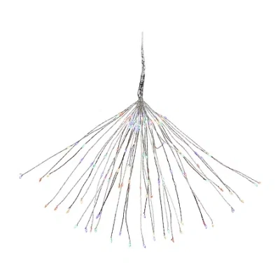 Northlight 20" Led Firework Silver Branch Decoration Multi-color String Lights