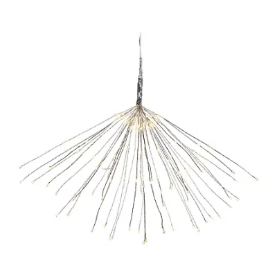 Northlight 20" Led Firework Silver Branch Decoration Warm White String Lights In Gold