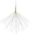 Northlight 20" Light Emitting Diode (led) Lighted Firework Branch Christmas Decoration Warm Lights In Silver