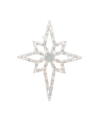 Northlight 20" Lighted Star Of Bethlehem Christmas Window Silhouette Decoration In White