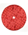 Northlight 20" Red Sequin Snowflake Pattern Mini Christmas Tree Skirt In Red