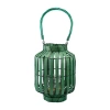 Northlight 20'' Tropicalia Green Cabana Tiki Bar Votive Candle Holder Lantern In Green