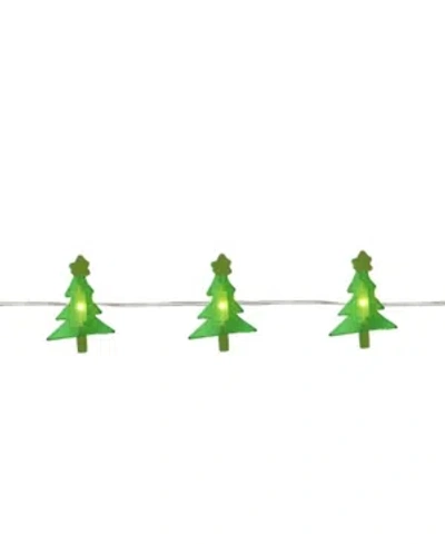 Northlight 20 Warm White Led Christmas Tree Fairy Lights 6 Ft Copper Wire In Green
