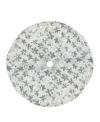 Northlight 20" White And Silver Sequin Snowflake Pattern Mini Christmas Tree Skirt In White
