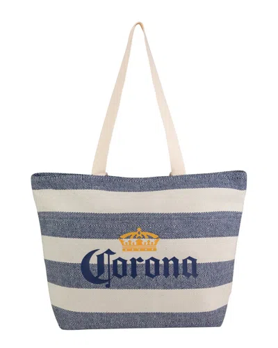 Northlight 20in Corona Striped Beach Bag In White