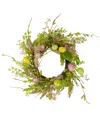 Northlight 20in Easter Egg & Berry Artificial Floral Wreath In Green