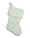 Northlight 20in Ivory White Super Soft Faux Fur Decorative Christmas Stocking