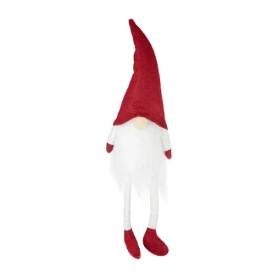 Northlight 20in Lighted Red And White Sitting Tabletop Christmas Decoration Christmas Gnome In Multi