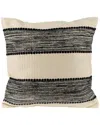 Northlight 20in Textured Block Handloom Woven Outdoor Square Throw Pillow