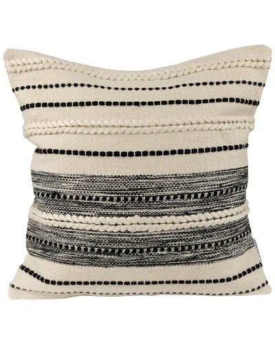 Northlight 20in Twisted Textured Block Handloom Woven Outdoor Square Throw Pillow