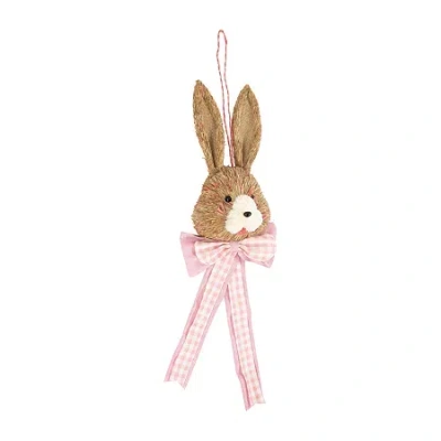 Northlight 21" Bunny With Bow Hanging Hanging Decor In Brown