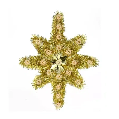 NORTHLIGHT 21'' GOLD STAR OF BETHLEHEM CHRISTMAS TREE TOPPER - CLEAR LIGHTS