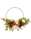 Northlight 21in Autumn Harvest Artificial Floral Fall Foliage Wreath In Orange