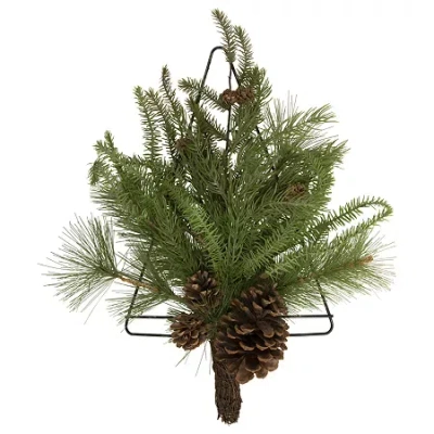 Northlight 21in Pine Tree With Pinecones Christmas Window Decor In Multi