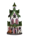Northlight 22.75" Led Lighted Haunted House With Skulls Halloween Decoration In White