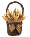 Northlight 22in Autumn Harvest Hanging Basket In Orange
