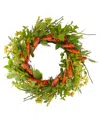Northlight Floral Easter Artificial Wreath With Spring Carrots In Orange