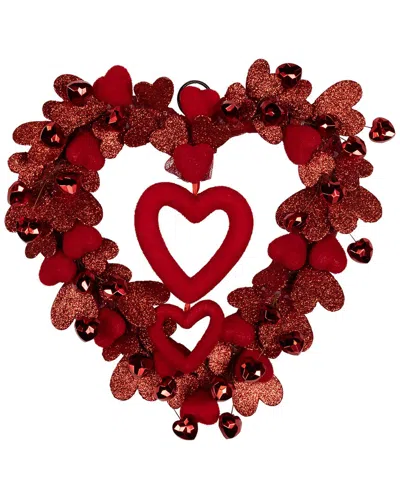 NORTHLIGHT NORTHLIGHT 22IN HEART GLITTERED VALENTINE'S DAY WREATH