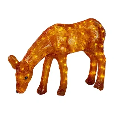 Northlight 22in Led Lighted Commercial Grade Acrylic Reindeer Christmas Yard Art In Brown