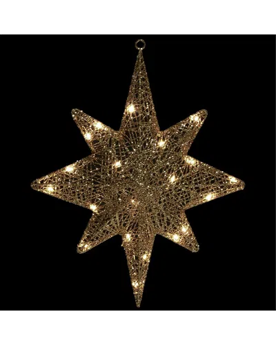 Northlight 22in Led Lighted Gold Hanging Bethlehem Star Outdoor Display