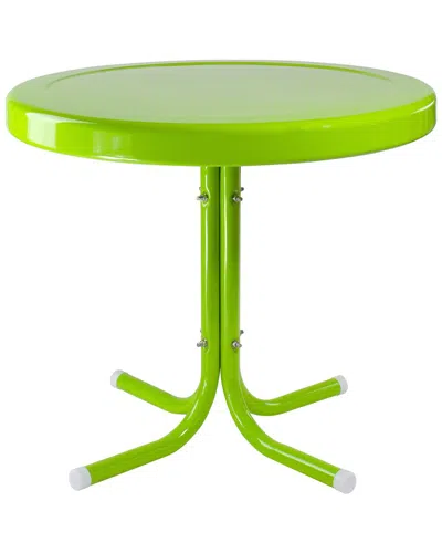 Northlight 22in Outdoor Retro Tulip Steel Side Table In Green