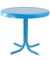 Northlight 22in Round Outdoor Retro Steel Tulip Side Table