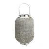 Northlight 23'' Beach Day Contemporary Chic Large Wire Woven Hurricane Pillar Candle Holder In Silver