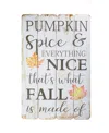Northlight 23.5" White-washed Pumpkin Spice Everything Nice Fall Wooden Hanging Wall Sign In White