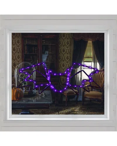 Northlight 23.5in Led Lighted Bat 4-function Halloween Window Silhouette In Purple