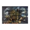 Northlight 23.5in X 16in Led Haunted House Canvas Art In Multi