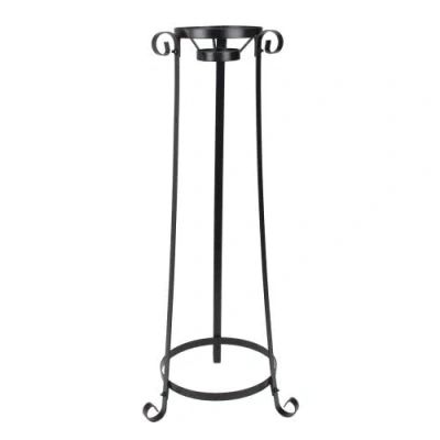 Northlight 23.75" Black Standing Tower Garden Gazing Ball Outdoor Patio Stand