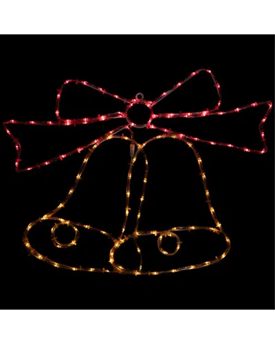 Northlight 23in Led Lighted Bow 4 Function Christmas Window Silhouette In White