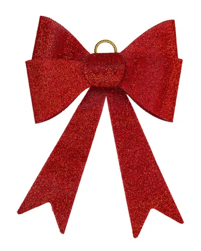 Northlight 23in Led Lighted Red Tinsel Bow Christmas Decorations