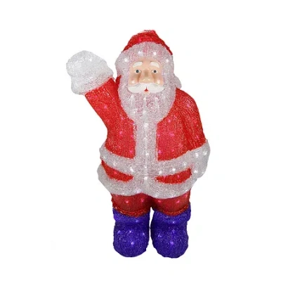 Northlight 24'' Lighted Commercial Grade Acrylic Santa Claus Christmas Display Decoration In Red