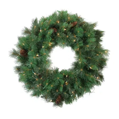 Northlight 24" Prelit Royal Oregon Pine Wreath In Green