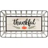 Northlight 24in Pumpkin Thankful Rectangular Fall Serving Tray Sign In Metallic