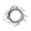 Northlight 24" Snow Flocked Iridescent Glitter Wreath In White