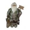 Northlight 24" Standing Welcome Santa Christmas Figurine In Brown