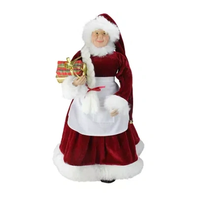 Northlight 24'' Traditional Mrs Claus With Braided Hair And Gifts Christmas Figure In Multi