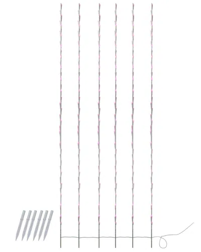 Northlight 240 Pink Led Branch Patio & Garden Light Stakes