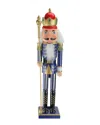 Northlight 24in Blue Wooden Christmas Nutcracker King With Scepter In Multi