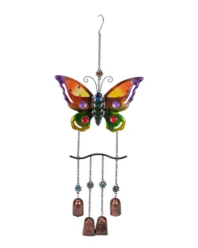 Northlight 24in Butterfly Outdoor Garden Windchime In Purple