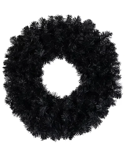 Northlight 24in Colorado Spruce Artificial Halloween Wreath In Black