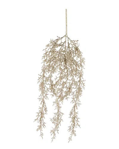 Northlight 24in Golden Glittered Pine Christmas Spray In Neutral