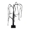 Northlight 24in Led Black Glittered Willow Lighted Indoor Artificial Tree In Black