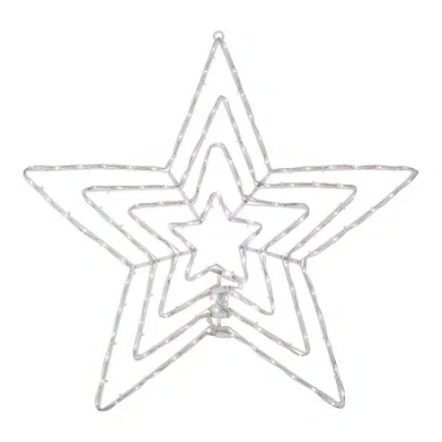 Northlight 24in Led Layered Stars Christmas Window Decor In White