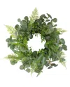 Northlight 24in Mixed Foliage Artificial Spring Wreath In Green