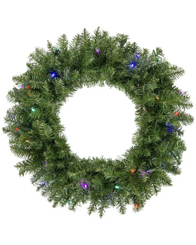 Northlight 24in Pre-lit Rockwood Pine Artificial Christmas Wreath - Multi Led  Lights In Green