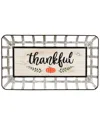 Northlight 24in Pumpkin Thankful Rectangular Fall Serving Tray Sign In Metallic