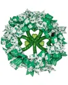 Northlight 24in Shamrocks & Ribbons St. Patrick's Day Wreath In Green